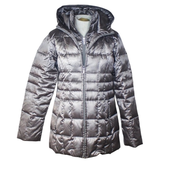 LANDS’ END SILVER GOOSE DOWN JACKET SIZE LARGE 14/16 - Picture 2 of 15